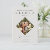 Geschenkgutscheine für Fotografen Dankeskarte (Stehend Vorderseite)