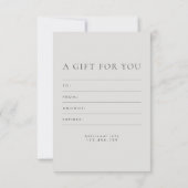 Geschenkgutscheine für Fotografen Dankeskarte (Rückseite)