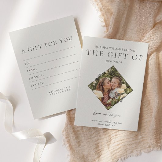 Geschenkgutscheine für Fotografen Dankeskarte