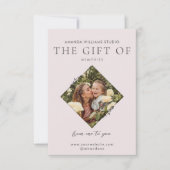 Geschenkgutscheine für Fotografen Dankeskarte (Vorderseite)