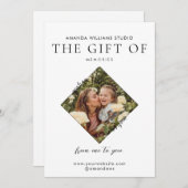 Geschenkgutscheine für Fotografen Feiertagskarte (Vorne/Hinten)