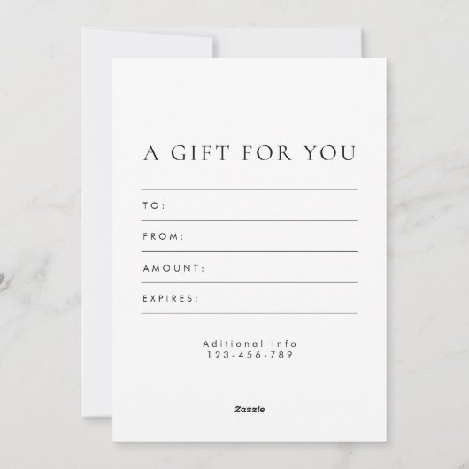 Geschenkgutscheine für Fotografen Feiertagskarte (Rückseite)