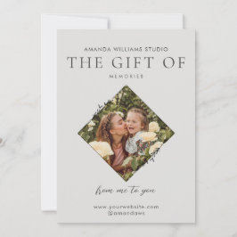 Geschenkgutscheine für Fotografen Feiertagskarte