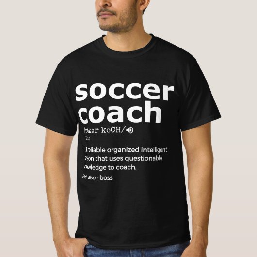 Geschenkgutscheine für Fußballtrainer und Trainer T-Shirt (Vorderseite)