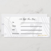 Geschenkgutscheine für Gelb, Schwarz und Weiß (Rückseite)