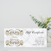 Geschenkgutscheine für Gelb, Schwarz und Weiß (Stehend Vorderseite)