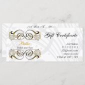 Geschenkgutscheine für Gelb, Schwarz und Weiß (Vorne/Hinten)