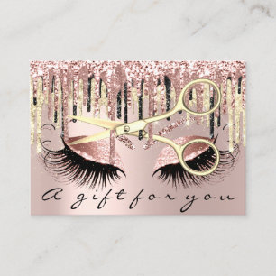Geschenkgutscheine für Haarstühle Makeup Gold Sche Visitenkarte