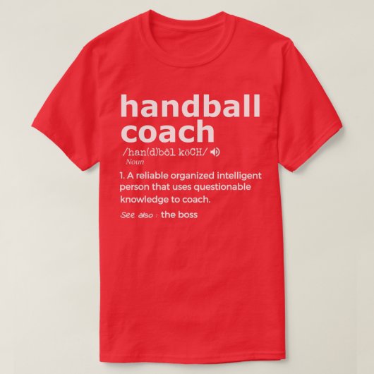 Geschenkgutscheine für Handball und Trainer T-Shirt (Design vorne)