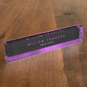 Geschenkgutscheine für Lila Führungskraft Namensplakette (Seite)