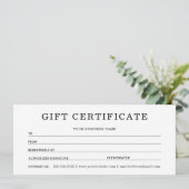 Geschenkgutscheine für mein Unternehmen (Stehend Vorderseite)