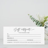 Geschenkgutscheine für mein Unternehmen (Stehend Vorderseite)