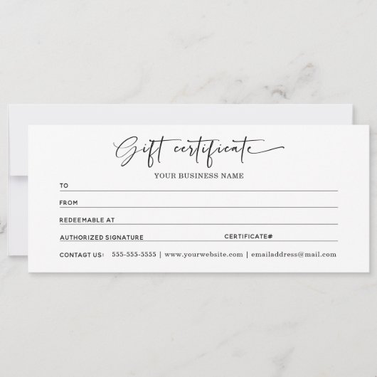 Geschenkgutscheine für mein Unternehmen (Vorderseite)