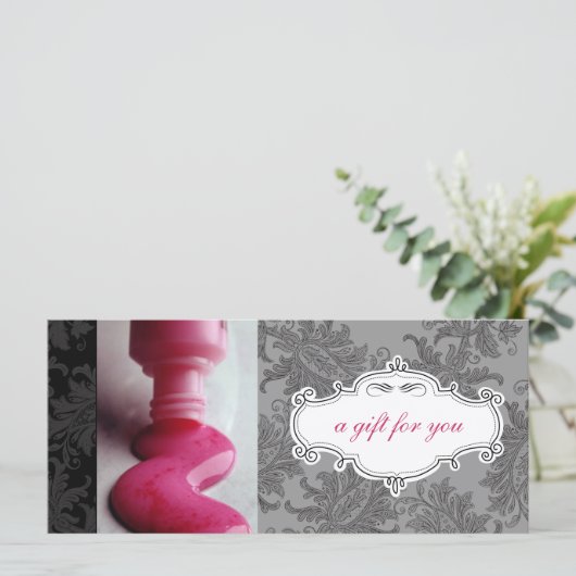 Geschenkgutscheine für Nagelstudios oder Wellness- (Stehend Vorderseite)