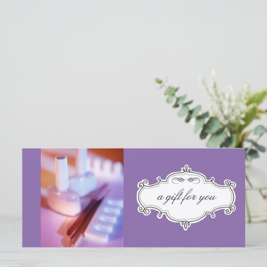 Geschenkgutscheine für Nagelstudios oder Wellness- (Stehend Vorderseite)