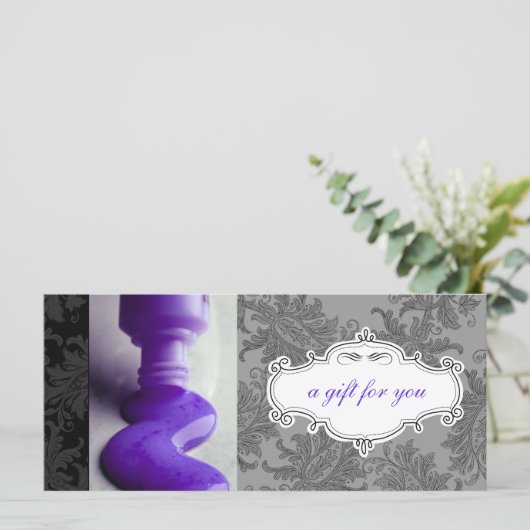 Geschenkgutscheine für Nagelstudios oder Wellness- (Stehend Vorderseite)