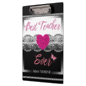 Geschenkgutscheine für Privatlehrer Beste Lehrerin Klemmbrett (Links)