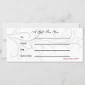 Geschenkgutscheine für Rot, Schwarz und Weiß (Rückseite)