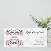 Geschenkgutscheine für Rot, Schwarz und Weiß (Stehend Vorderseite)