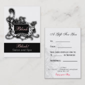 Geschenkgutscheine für Schwarzweiß Rabattkarte (Vorne/Hinten)