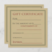 Geschenkgutscheine für Unternehmen (Vorne/Hinten)