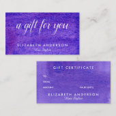 Geschenkgutscheine für Wasserfarben Visitenkarte (Vorne/Hinten)