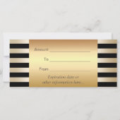 Geschenkgutscheine | Gold Lips Modern Stripes Salo (Rückseite)