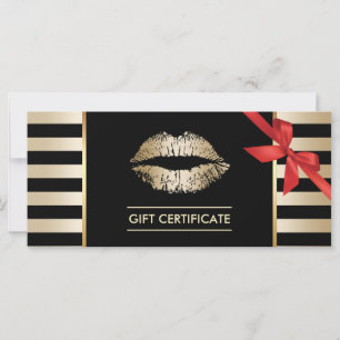 Geschenkgutscheine   Gold Lips Modern Stripes Salo