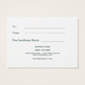 Geschenkgutscheine | Green Buffalo Karo (Rückseite)