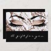 Geschenkgutscheine Marmorkupfer Lashes Studi Makeu (Vorne/Hinten)
