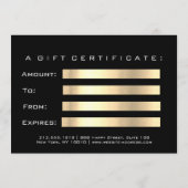 Geschenkgutscheine Marmorkupfer Lashes Studi Makeu (Rückseite)