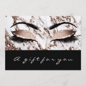 Geschenkgutscheine Marmorkupfer Lashes Studi Makeu (Vorderseite)