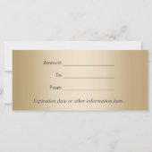 Geschenkgutscheine | Moderner Gold Beauty Salon (Rückseite)