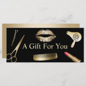 Geschenkgutscheine | Moderner Gold Beauty Salon (Vorne/Hinten)