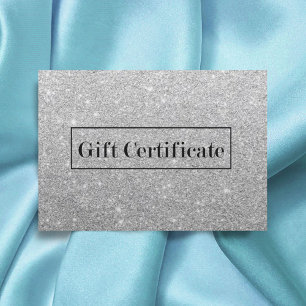 Geschenkgutscheine Moderner Silver Glitzer Salon W