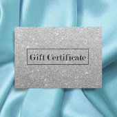 Geschenkgutscheine Moderner Silver Glitzer Salon W
