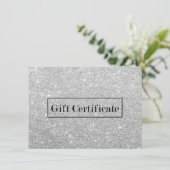 Geschenkgutscheine Moderner Silver Glitzer Salon W (Stehend Vorderseite)