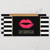 Geschenkgutscheine | Red Lips Modern Stripes Salon (Vorne/Hinten)