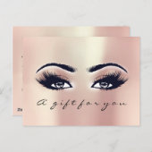 Geschenkgutscheine Rose Gold Blush Makeup Postkarte (Vorne/Hinten)