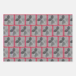 Geschenkgutscheine Set 3 Blätter Golden Pinecones