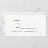 Geschenkgutscheine Silberschere Rose Goldhaar (Rückseite)