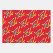 Geschenkgutscheine, Stifte, Stifte und Schulschüle Geschenkpapier Set (Vorderseite 2)