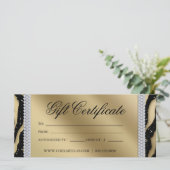 Geschenkgutscheine Tanning Salon Juwelry Black Gol (Stehend Vorderseite)