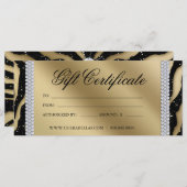 Geschenkgutscheine Tanning Salon Juwelry Black Gol (Vorne/Hinten)