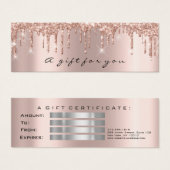 Geschenkgutscheine Tropfen Funkelnd Gray Makeup Kl (Vorne & Hinten)