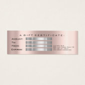 Geschenkgutscheine Tropfen Funkelnd Gray Makeup Kl (Rückseite)