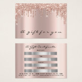 Geschenkgutscheine Tropfen Funkelnd Gray Makeup Mi (Vorne & Hinten)