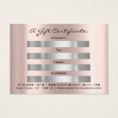 Geschenkgutscheine Tropfen Funkelnd Gray Makeup Mi (Rückseite)