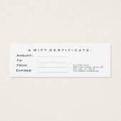 Geschenkgutscheine Tropfen Funkelnd Weißes Makeup (Rückseite)