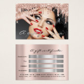 Geschenkgutscheine Tropfen Holidays Gray Makeup Fo (Vorne & Hinten)